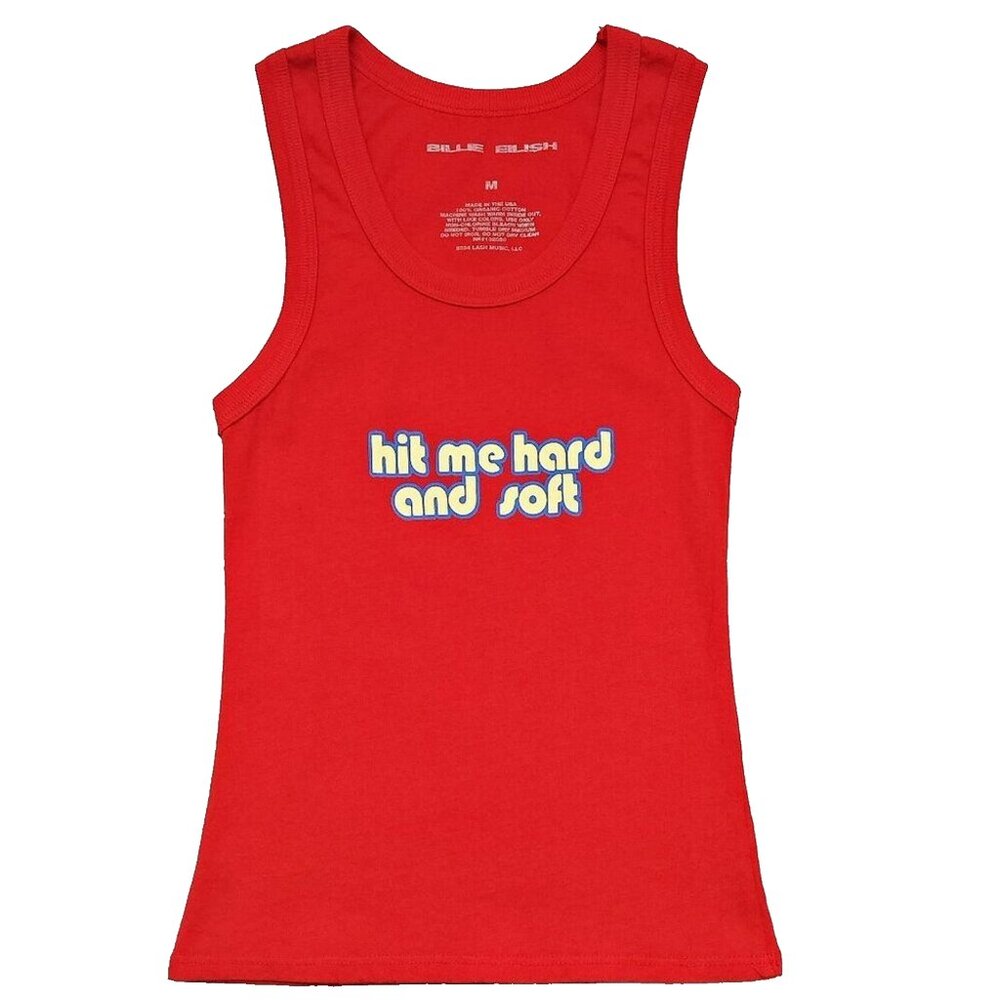BILLIE EILISH Hit Me Hard and Soft Tank Top Official Tour Merch Red Sz M (Small)